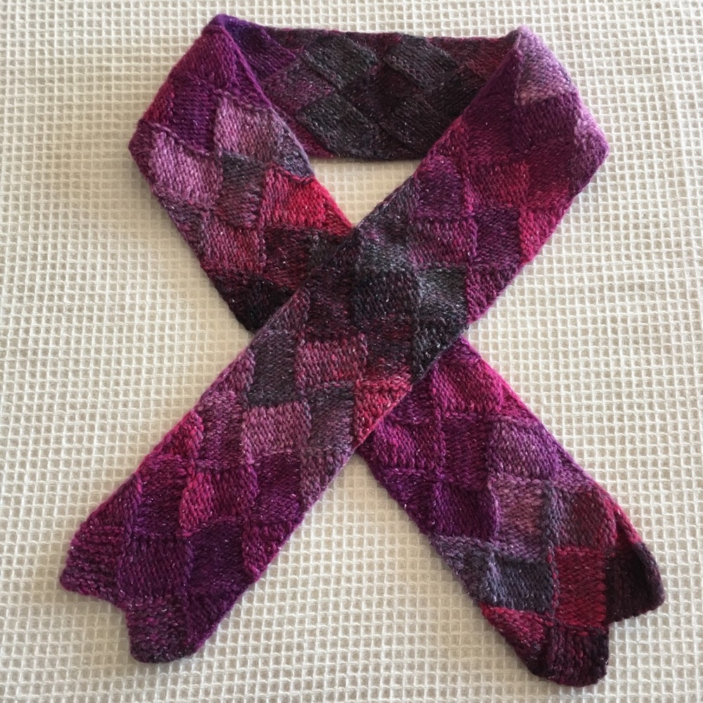 Knitted wool scarf